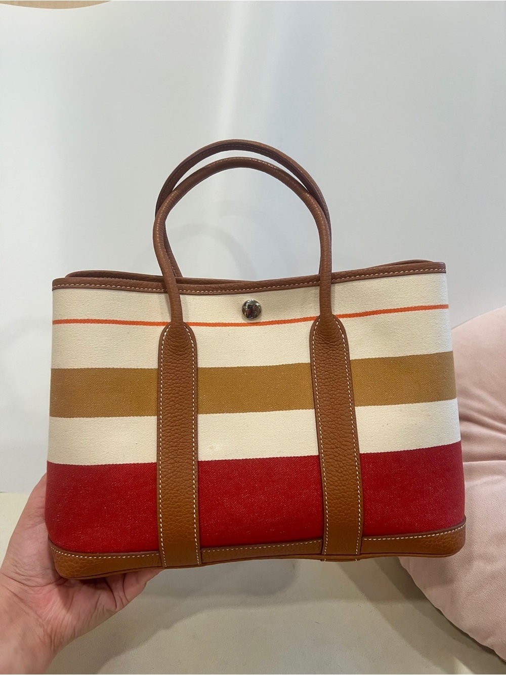Hermes Garden Party Striped Size 30 limited edition